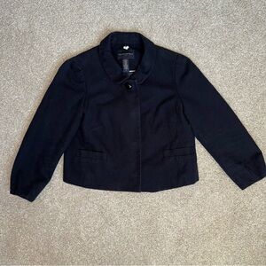 Banana Republic Black Women's Cropped Wool Jacket, size 6